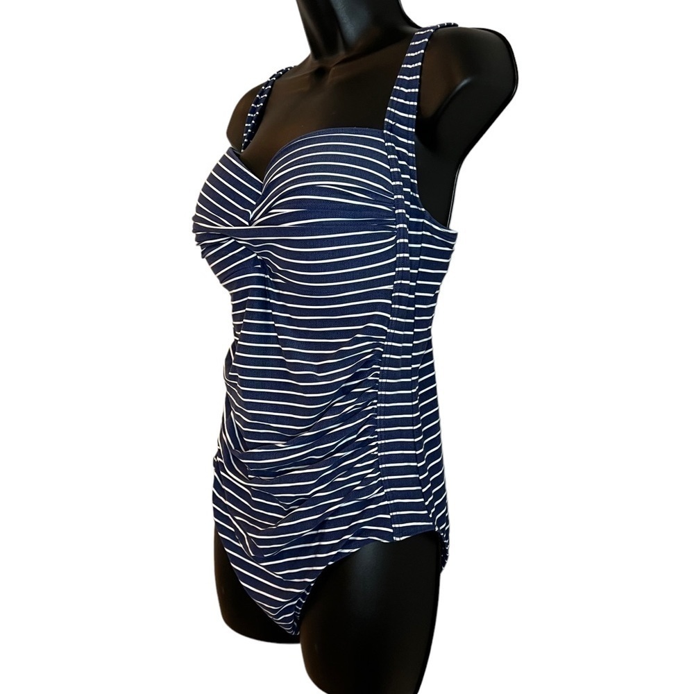 Nip Tuck Blue And White Twist Tummy Control One P… - image 2